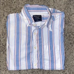 Small • Pink/Blue • Short Sleeve A&F Button Down